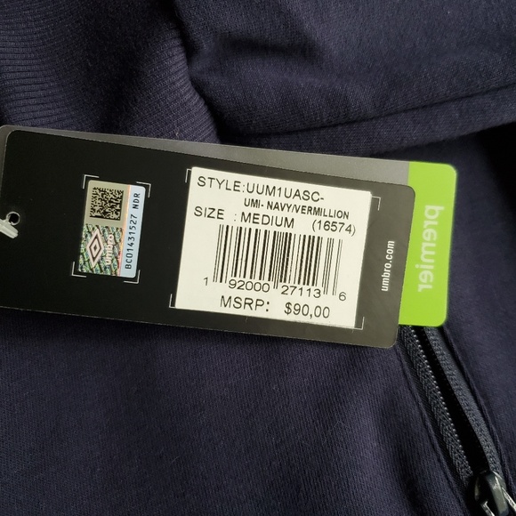 Umbro Premier Warmup Jacket sz Medium - Picture 4 of 5